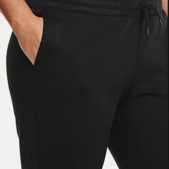 Under armour Joggers Womens Plus Size 2X Loose Fit Fleece Solid Black - Picture 3 of 4